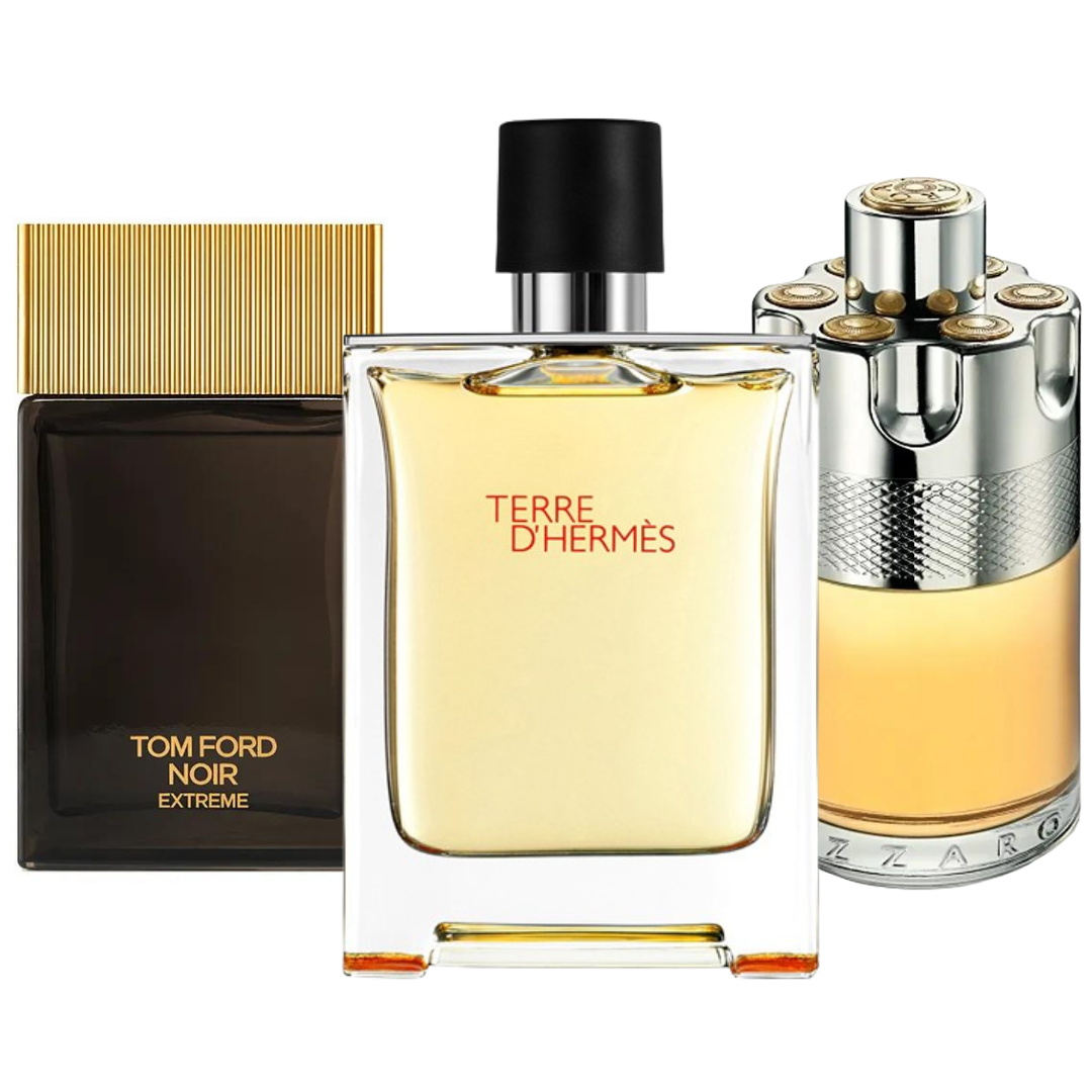 Zestaw promocyjny 3 perfum: Terre de’Herme, Azzaro Wanted,yTom Ford Noir Extreme 100ml